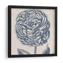 Indigo Floral En Lino V - Vision Studio | Cuadro decorativo de Canvas Lab