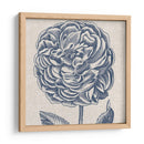 Indigo Floral En Lino V - Vision Studio | Cuadro decorativo de Canvas Lab