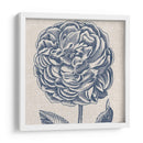 Indigo Floral En Lino V - Vision Studio | Cuadro decorativo de Canvas Lab