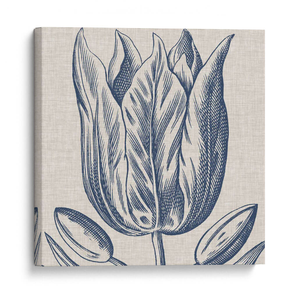 Indigo Floral En Lino Vi - Vision Studio | Cuadro decorativo de Canvas Lab