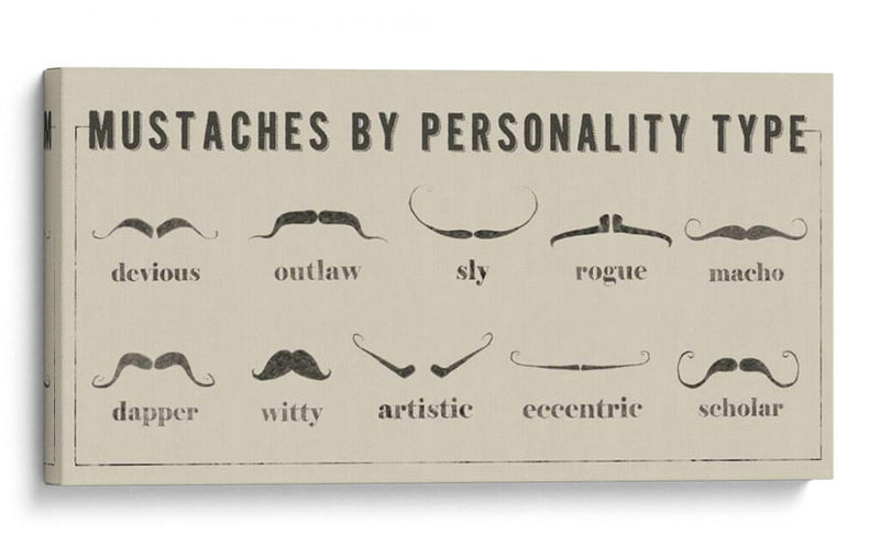 Mustaches Personalidades - Jason Johnson | Cuadro decorativo de Canvas Lab