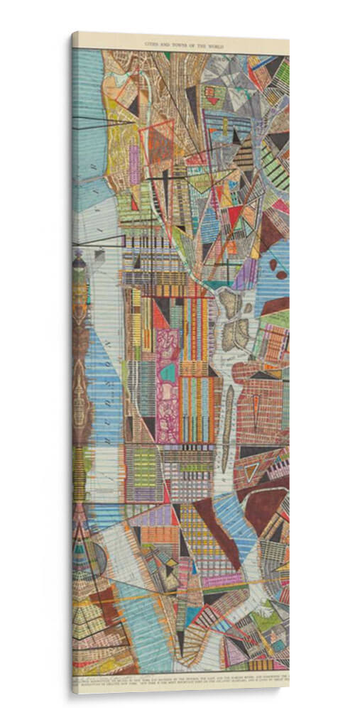Mapa Moderno De Nueva York Iii - Nikki Galapon | Cuadro decorativo de Canvas Lab