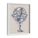 Esfera Armilar En Lino I - Vision Studio | Cuadro decorativo de Canvas Lab