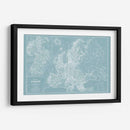 Mapa De Europa En Aqua - Mitchell | Cuadro decorativo de Canvas Lab