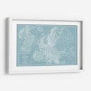 Mapa De Europa En Aqua - Mitchell | Cuadro decorativo de Canvas Lab