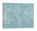 Mapa Del Mundo En Aqua - Mitchell | Cuadro decorativo de Canvas Lab