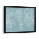 Mapa Del Mundo En Aqua - Mitchell | Cuadro decorativo de Canvas Lab