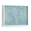 Mapa Del Mundo En Aqua - Mitchell | Cuadro decorativo de Canvas Lab
