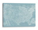 Mapa De Los Estados Unidos En Aqua - Vision Studio | Cuadro decorativo de Canvas Lab