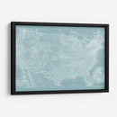 Mapa De Los Estados Unidos En Aqua - Vision Studio | Cuadro decorativo de Canvas Lab