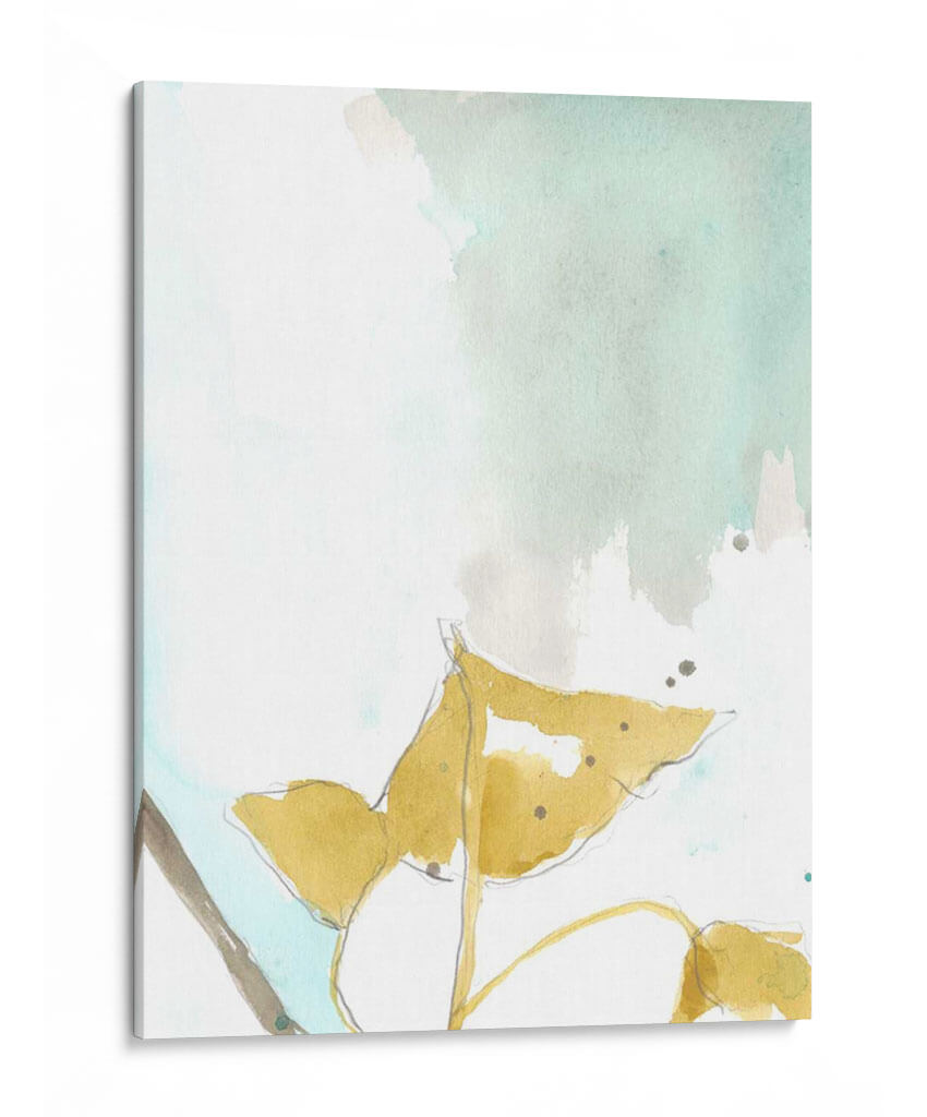 Ginkgo En Dusty Teal Iii - Jennifer Goldberger | Cuadro decorativo de Canvas Lab