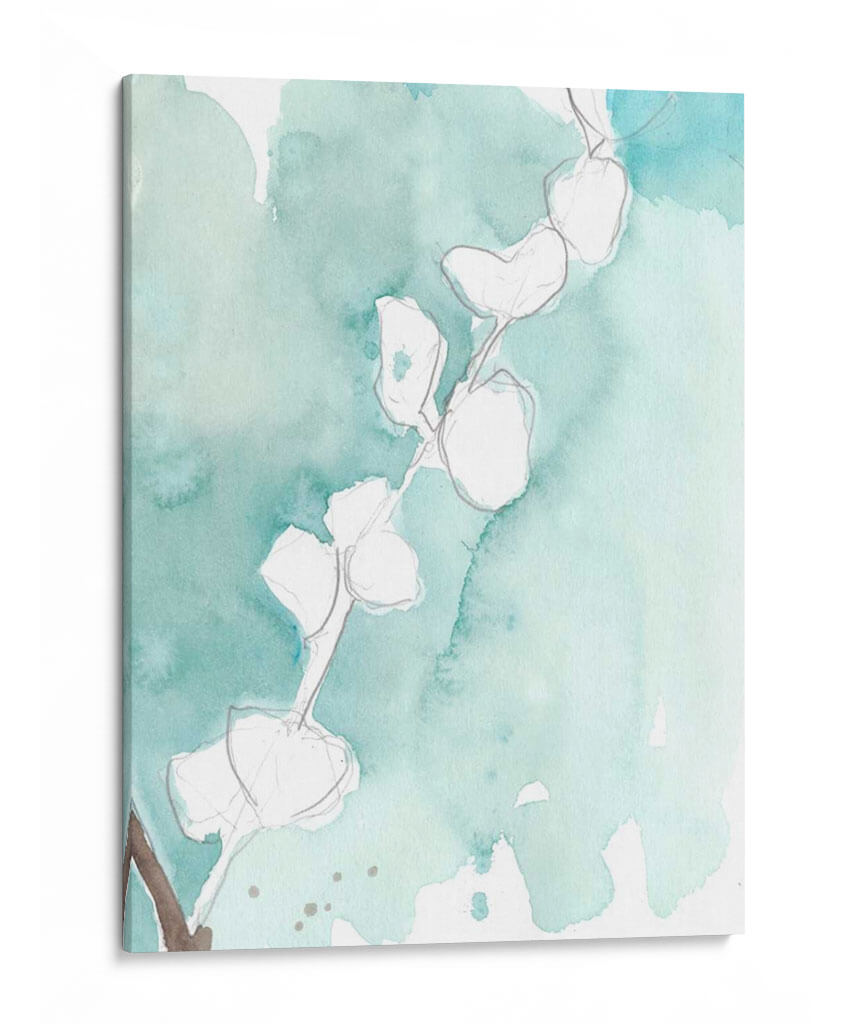 Ginkgo En Dusty Teal V - Jennifer Goldberger | Cuadro decorativo de Canvas Lab