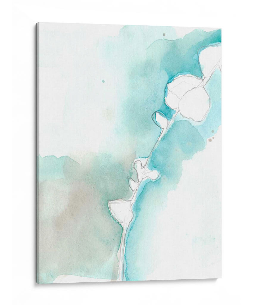 Ginkgo En Dusty Teal Vii - Jennifer Goldberger | Cuadro decorativo de Canvas Lab