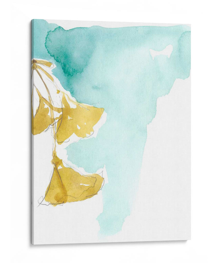 Ginkgo En Dusty Teal Ix - Jennifer Goldberger | Cuadro decorativo de Canvas Lab