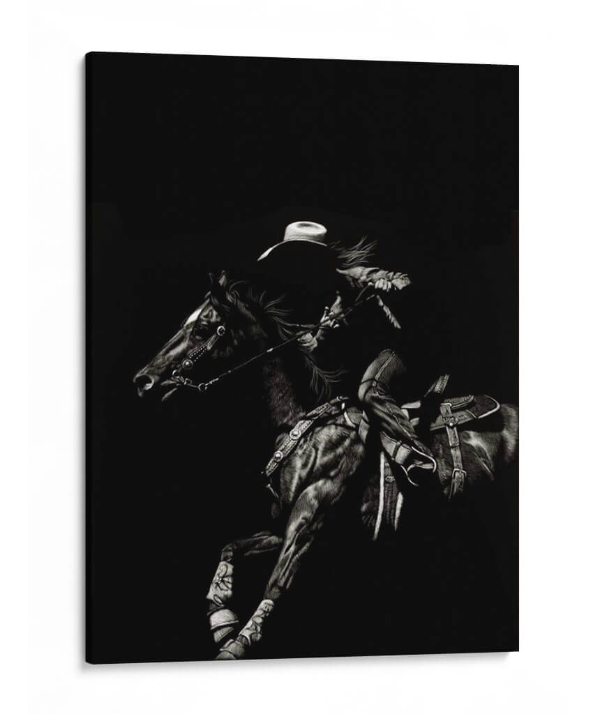 Scratchboard Rodeo I - Julie T. Chapman | Cuadro decorativo de Canvas Lab