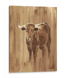 Panel De Madera Longhorn - Ethan Harper | Cuadro decorativo de Canvas Lab