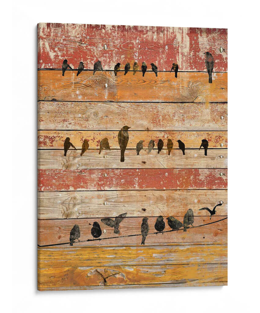 Pájaros En Madera Ii - Irena Orlov | Cuadro decorativo de Canvas Lab