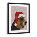 Basset Hound, Sombrero De Navidad - Fab Funky | Cuadro decorativo de Canvas Lab