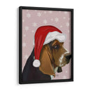 Basset Hound, Sombrero De Navidad - Fab Funky | Cuadro decorativo de Canvas Lab