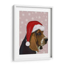 Basset Hound, Sombrero De Navidad - Fab Funky | Cuadro decorativo de Canvas Lab