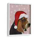 Basset Hound, Sombrero De Navidad - Fab Funky | Cuadro decorativo de Canvas Lab