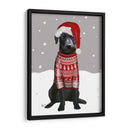 Labrador Negro, Suéter De Navidad 1 - Fab Funky | Cuadro decorativo de Canvas Lab