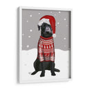 Labrador Negro, Suéter De Navidad 1 - Fab Funky | Cuadro decorativo de Canvas Lab