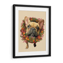Bulldog Francés, Corona De Arándanos - Fab Funky | Cuadro decorativo de Canvas Lab