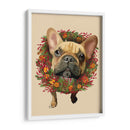 Bulldog Francés, Corona De Arándanos - Fab Funky | Cuadro decorativo de Canvas Lab