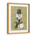 Bulldog Inglés, Traje De Muñeco De Nieve - Fab Funky | Cuadro decorativo de Canvas Lab