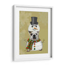 Bulldog Inglés, Traje De Muñeco De Nieve - Fab Funky | Cuadro decorativo de Canvas Lab