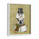Bulldog Inglés, Traje De Muñeco De Nieve - Fab Funky | Cuadro decorativo de Canvas Lab
