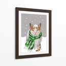 Gato Blanco, Bufanda Verde - Fab Funky | Cuadro decorativo de Canvas Lab