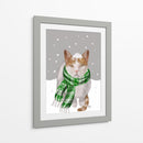 Gato Blanco, Bufanda Verde - Fab Funky | Cuadro decorativo de Canvas Lab