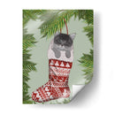 Gatito Gris En La Media De Navidad - Fab Funky | Cuadro decorativo de Canvas Lab