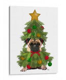 Pug, Traje De Árbol De Navidad - Fab Funky | Cuadro decorativo de Canvas Lab