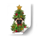 Pug, Traje De Árbol De Navidad - Fab Funky | Cuadro decorativo de Canvas Lab