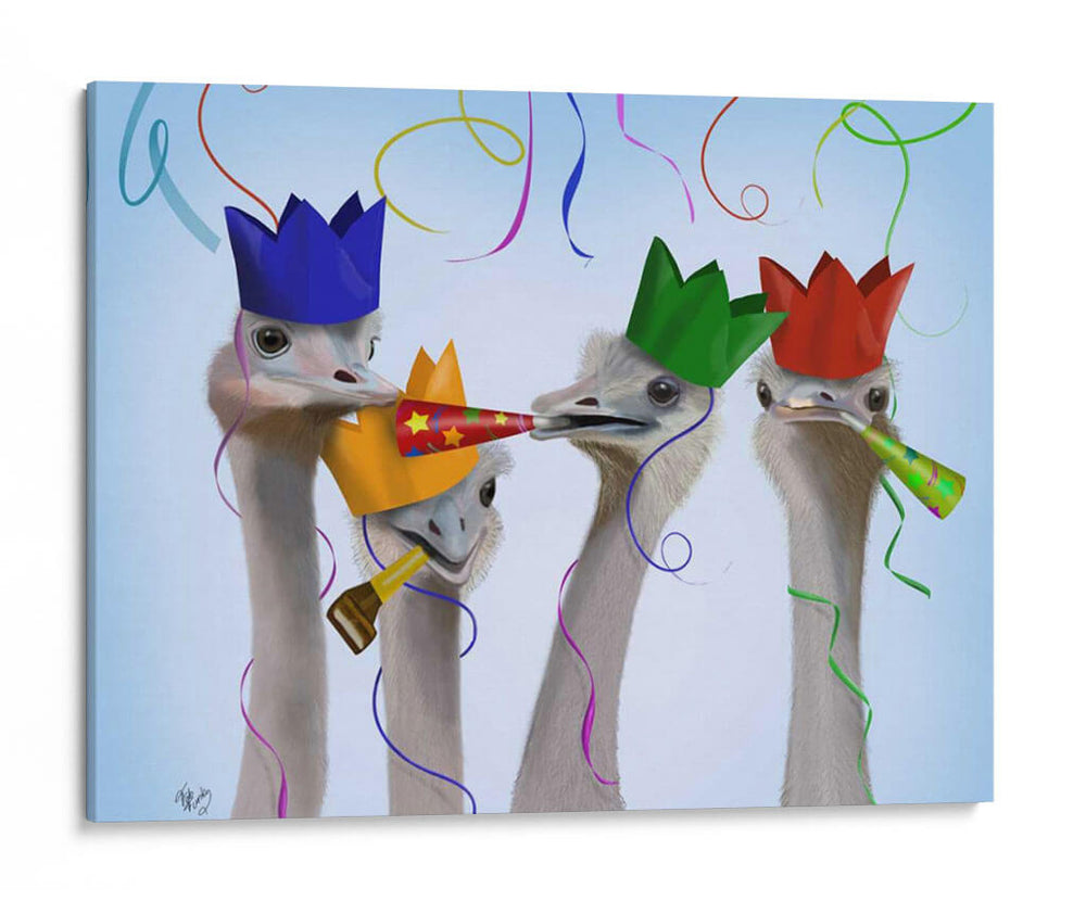 Avestruz, Fiesta Chicas - Fab Funky | Cuadro decorativo de Canvas Lab
