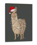 Llama, Luces De Navidad 1 - Fab Funky | Cuadro decorativo de Canvas Lab