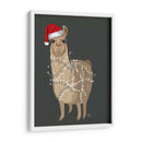 Llama, Luces De Navidad 1 - Fab Funky | Cuadro decorativo de Canvas Lab