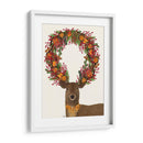 Ciervos, Arándanos Y Corona Naranja, Llena. - Fab Funky | Cuadro decorativo de Canvas Lab