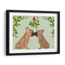 Bulldogs Franceses Y Muérdago - Fab Funky | Cuadro decorativo de Canvas Lab