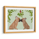 Bulldogs Franceses Y Muérdago - Fab Funky | Cuadro decorativo de Canvas Lab