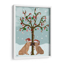 Bulldogs Franceses Y Árbol De Navidad - Fab Funky | Cuadro decorativo de Canvas Lab