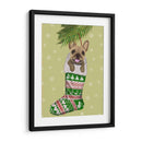 Bulldog Francés En La Media De Navidad - Fab Funky | Cuadro decorativo de Canvas Lab
