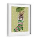 Bulldog Francés En La Media De Navidad - Fab Funky | Cuadro decorativo de Canvas Lab