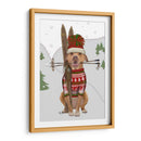 Pitbull Skiing - Fab Funky | Cuadro decorativo de Canvas Lab