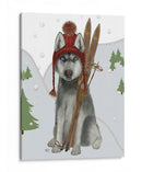 Husky Skiing - Fab Funky | Cuadro decorativo de Canvas Lab