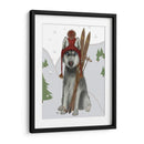 Husky Skiing - Fab Funky | Cuadro decorativo de Canvas Lab