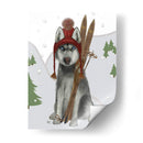 Husky Skiing - Fab Funky | Cuadro decorativo de Canvas Lab